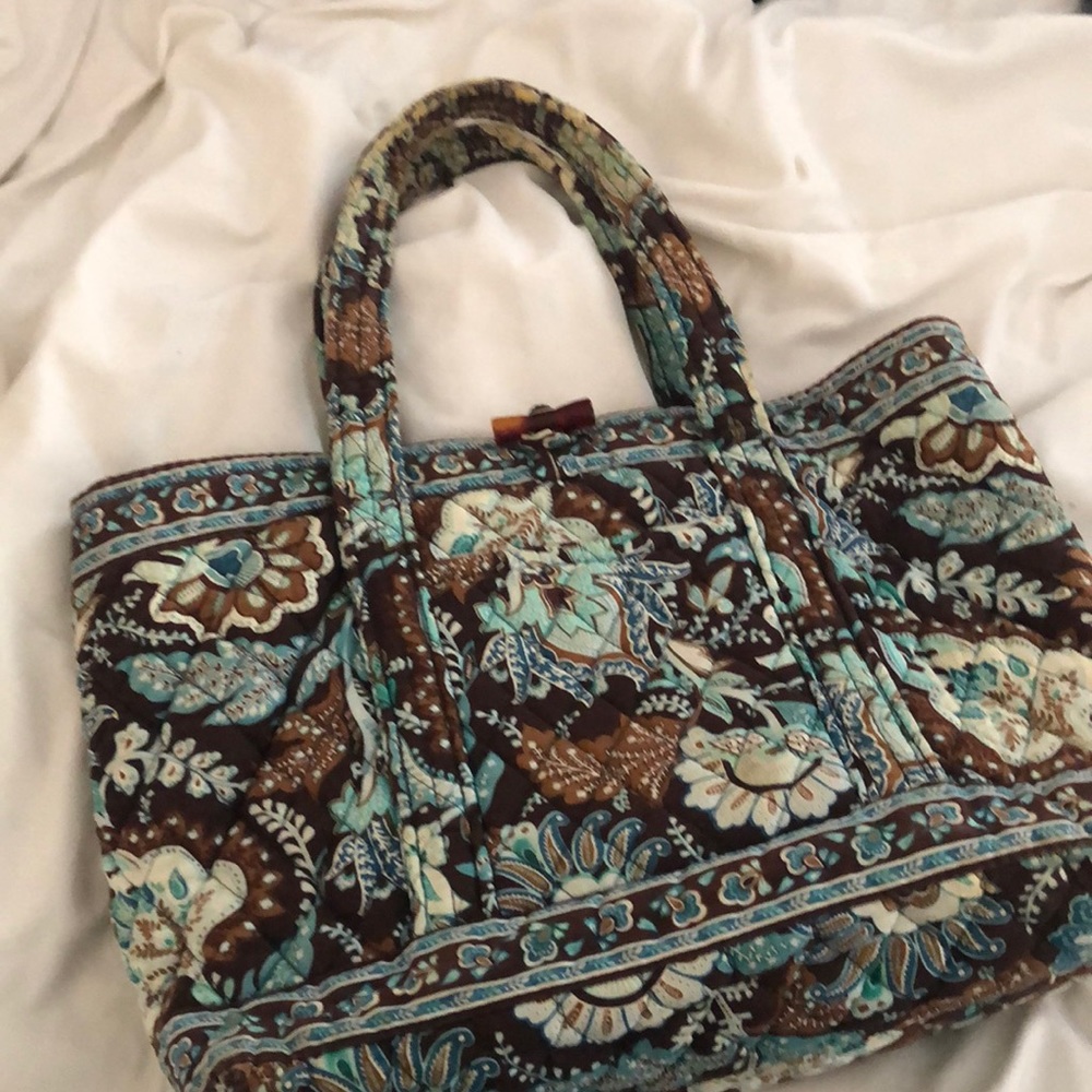 USED Vera Bradley tote bag in Java blue